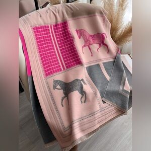 Equestrian Print Warm Scarf